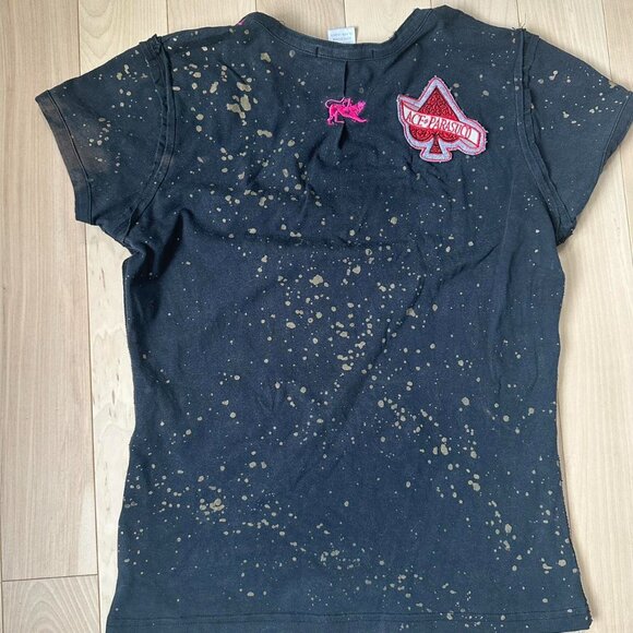 Vintage Parasuco Baby Tee – Bleach Splatter, Size M - Picture 6 of 8